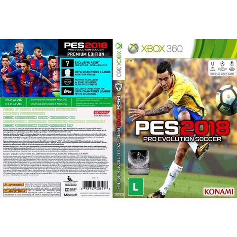 Futebol Atualizado PES Jogo Xbox 360 Dvd LT 3.0 - Desbloqueado