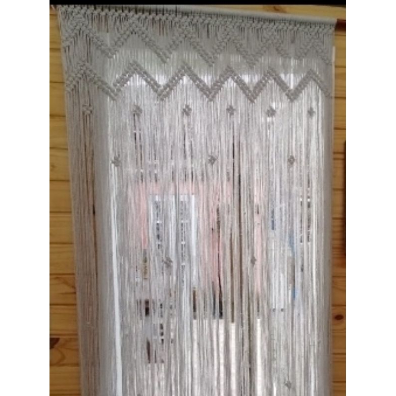 cortina para porta em macramê