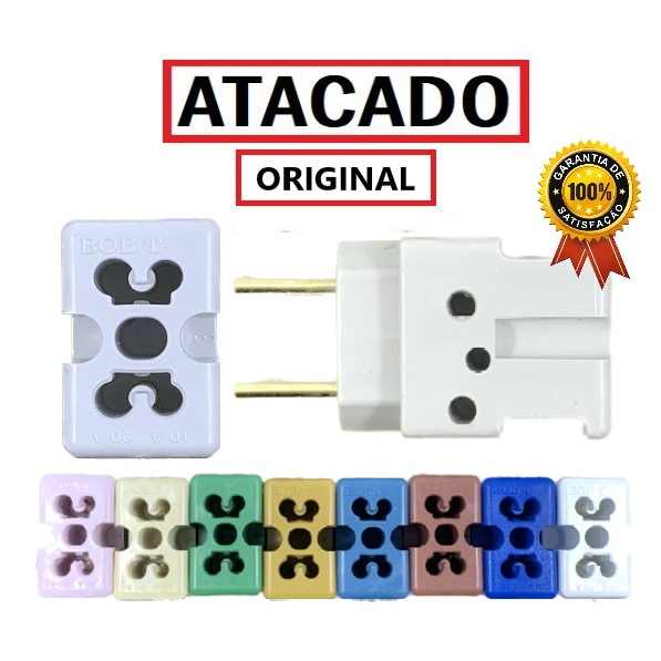 KIT 100 Adaptador Tomada ALTA TENSÃO 10A|20A 110v 220v SUPER BOB TE BENJAMIN