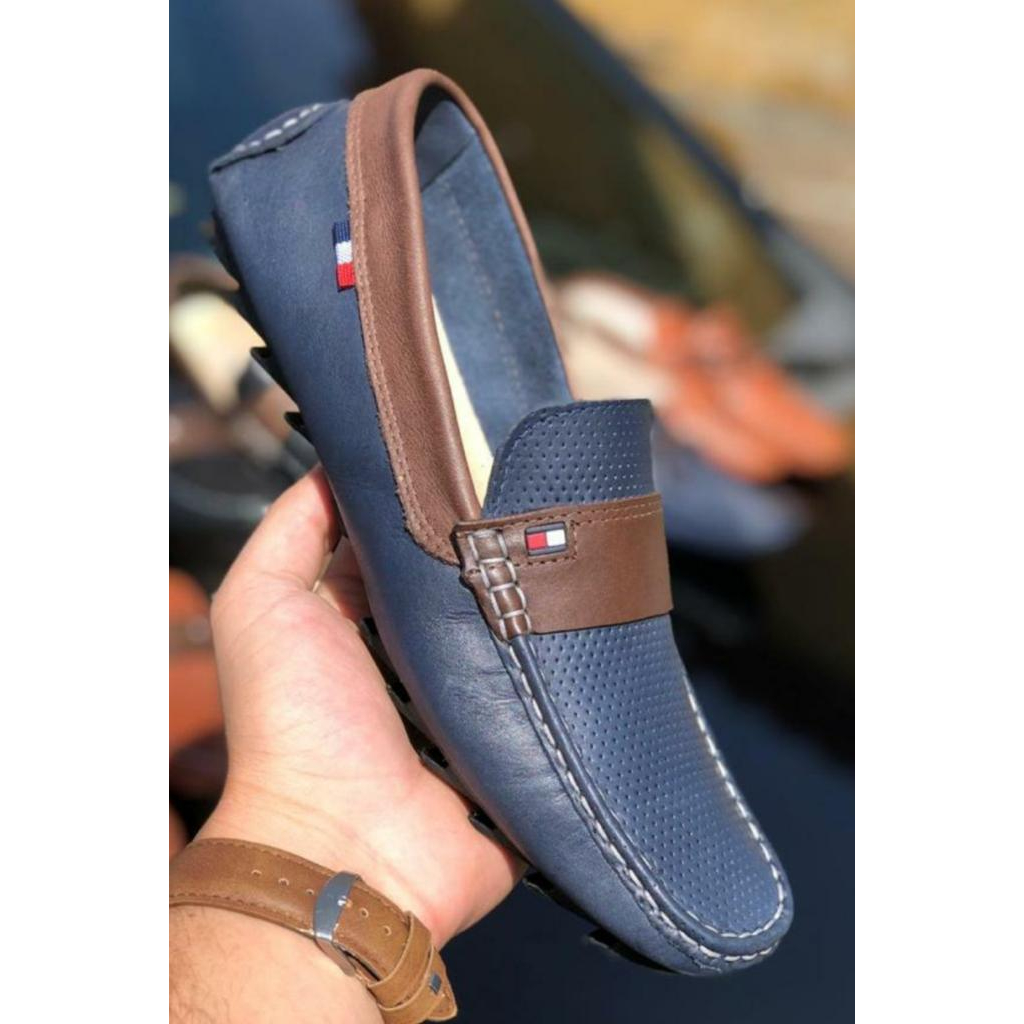 Mocassim Tommy Masculino Sapato Casual em Couro Látego Legítimo Confortável