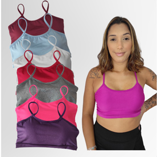 top cropped fitness em Promoção na Shopee Brasil 2024