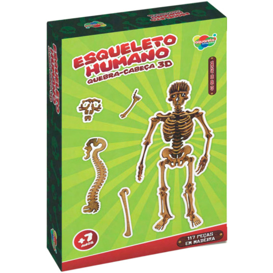 Quebra-Cabeça 3D Esqueleto Humano Unid Sortido