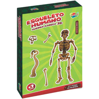 Quebra-Cabeça 3D Esqueleto Humano Unid Sortido