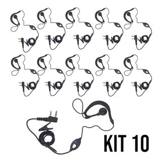 Kit 10 Fone De Ouvido Rádio Comunicador Baofeng 777s Kenwood em Oferta na Shopee