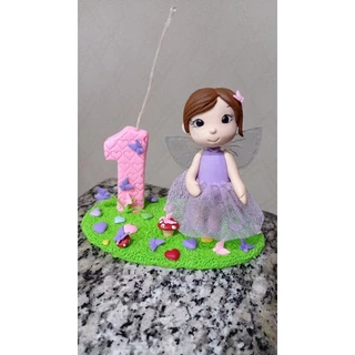 Vela jardim encantado em biscuit