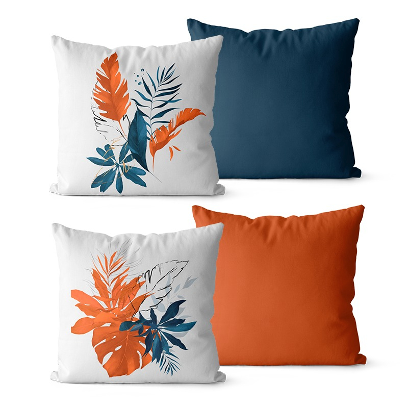 Kit 4 Capas de Almofadas Decorativas - Floral Luxuosa