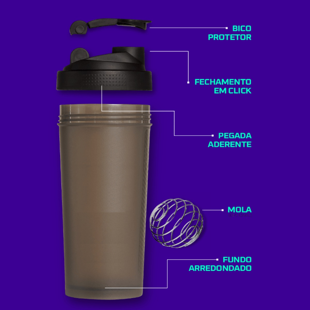 Coqueteleira 600ml Shakeira Academia com Mola | Shopee Brasil
