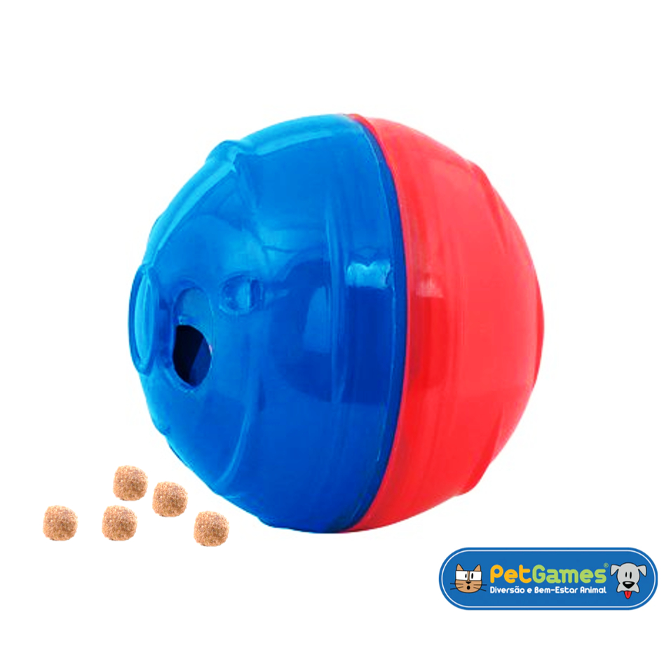 Comedouro Lento Brinquedo Bola Dispenser para Ração ou Petisco Interativo Enriquecimento Alimentar PetBall Redondog Pet Games