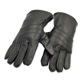 Luva Térmica de Couro Sintético Forrada com Pelinhos Para Inverno Frio Motoqueiro Multiuso - Tamanho Único