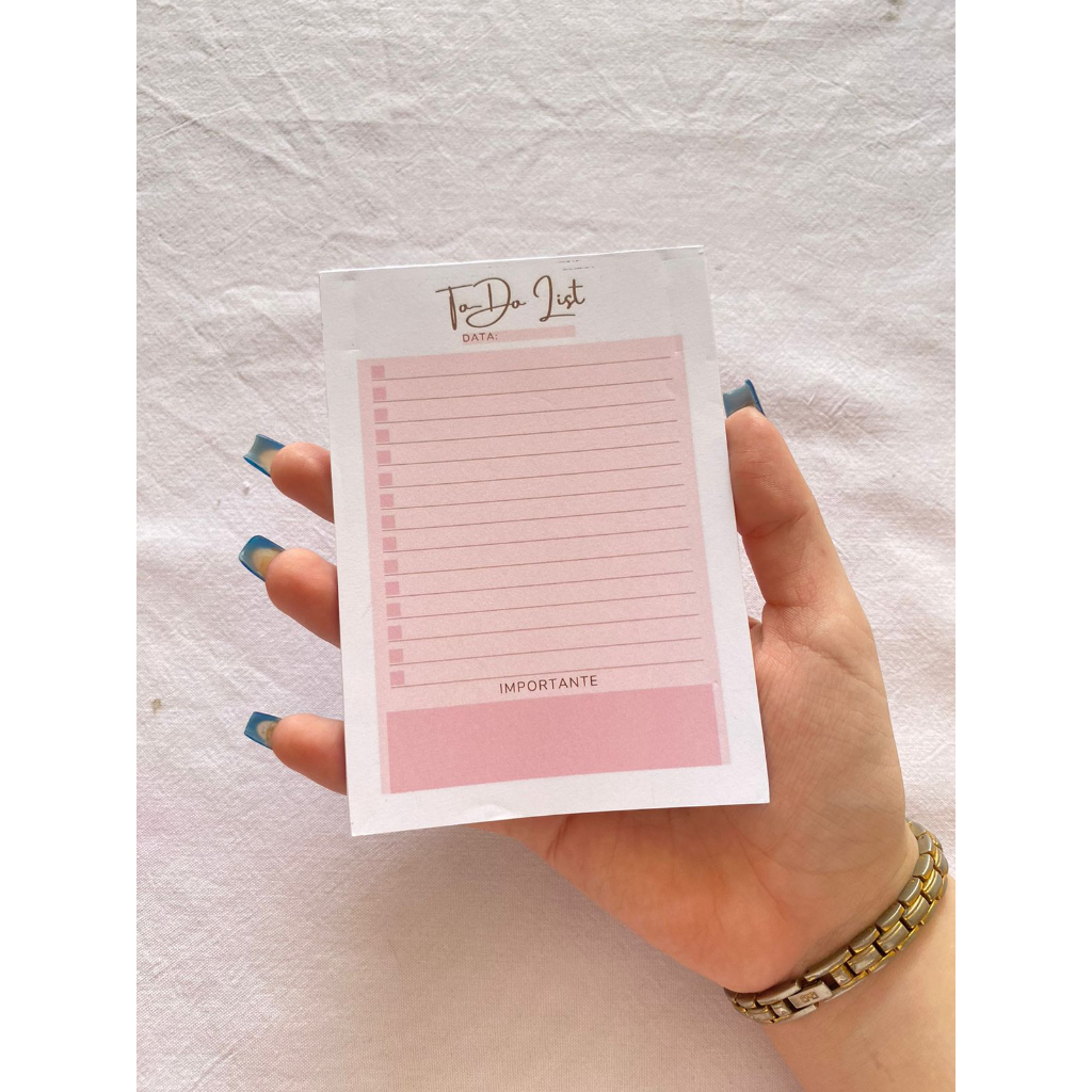 Bloco Checklist, To do list Rosa, Lista de Tarefas 50Folhas offset ...
