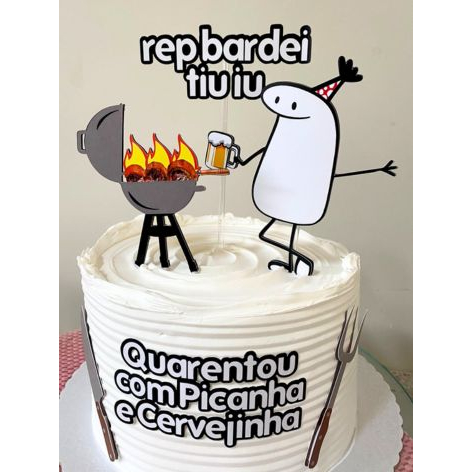 Topo de bolo de aniversário personalizado para homens, decoração