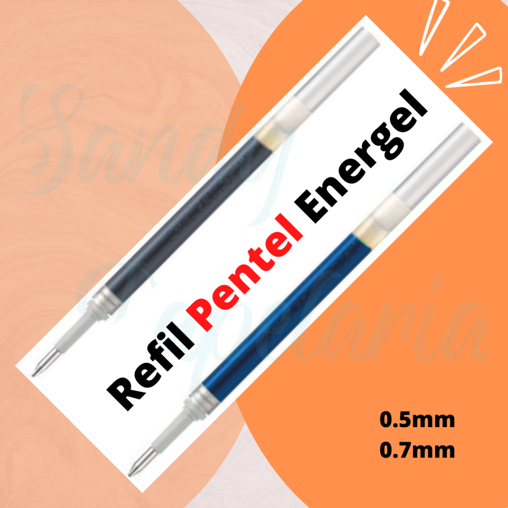 Pentel EnerGel Recarga - Refil de Caneta Gel Ponta Agulha - 0,5 mm - 0,7mm