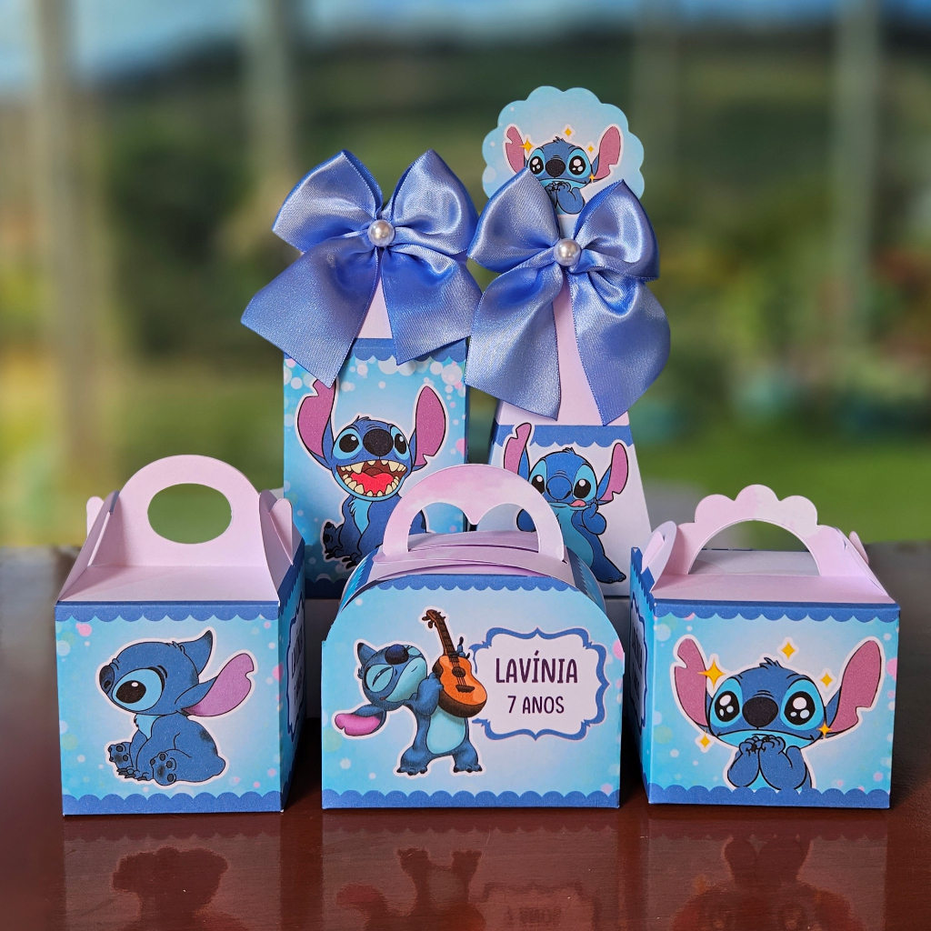 Kit Festa Personalizados Stitch Lembrancinhas Caixinhas para festa ...