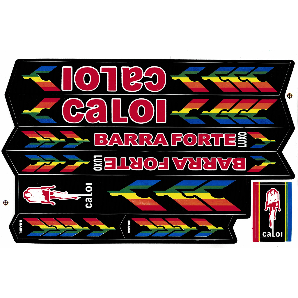 Adesivo Para Bicicleta Caloi Barra Forte Luxo Colorido | Shopee Brasil