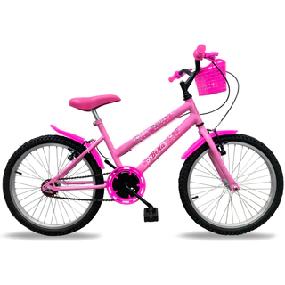 Bicicleta Aro 20 Infantil Feminina Bike Bella Com Cestinha