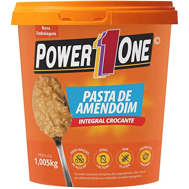 Pasta De Amendoim Integral Com Pedaços Crocante Power 1 One 100,5 Kg