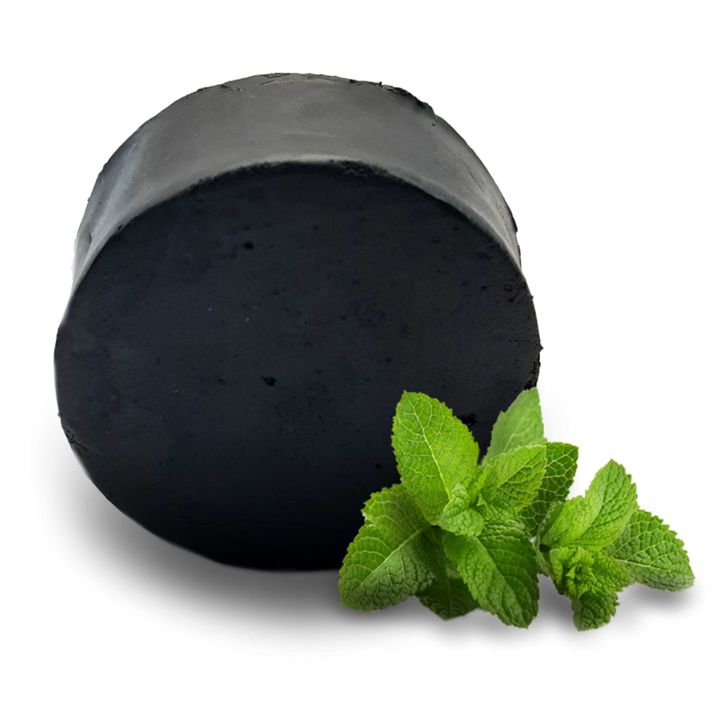 Sabonete Anti-Acne Carvão Ativado, Argila Preta e Mentol 75g, SkinCare Artesanal Vegano