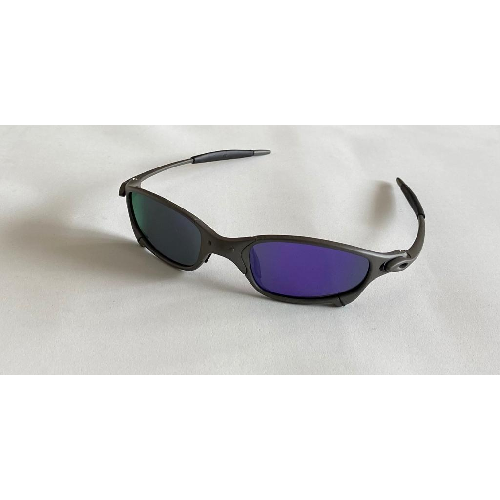 Óculos de Sol Juliet X-Metal Azul Bebe Pinada Armação Toda em Metal