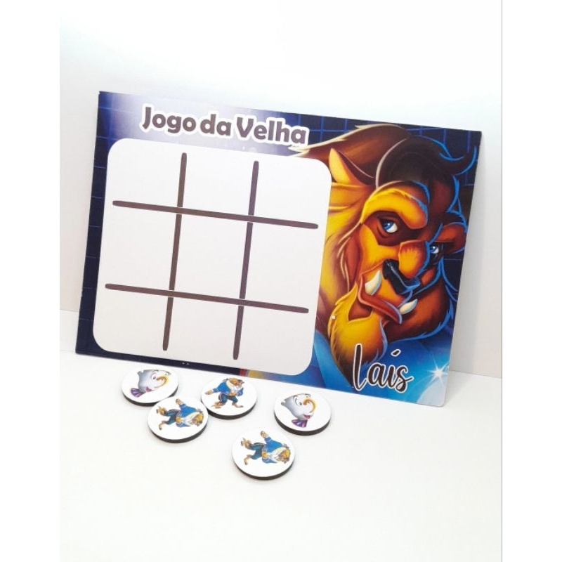 Kit 375 Jogos Da Velha Personalizado Peças Coloridas