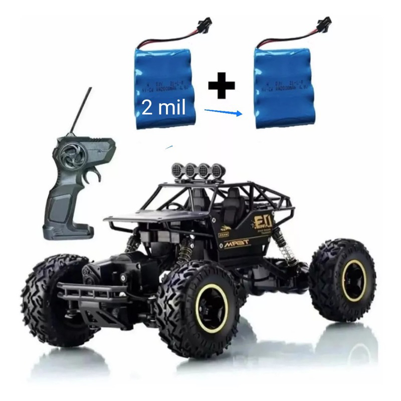 Carrinho Controle Remoto Bateria 1500mah Off Road 4x4 50km/h