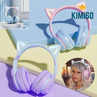 Fone Headphone Gatinho Orelha Gato Colorido Led RGB Smartphone Geek Gamer