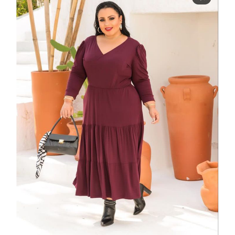 Vestidos Plus Size femininos Longo evangelico Tres Marias com