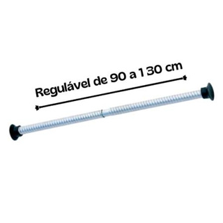 Bastão Varão Tubo Extensível para Cortina de Box Banheiro 90x130cm