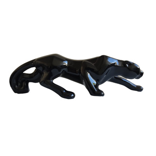Escultura Pantera Negra P - 37 cm - Porcelana
