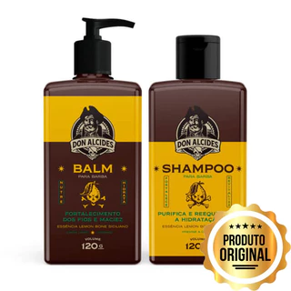 Kit Balm E Shampoo Para Barba 120ml Lemon Bone Don Alcides