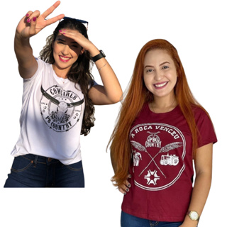 KIT 2 TSHIRT FEMININA COUNTRY