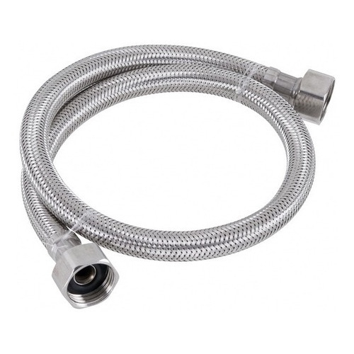 Rabicho Flexível Engate Conexão 50cm Inox Monocromado Fêmea/fêmea Torneira Pia