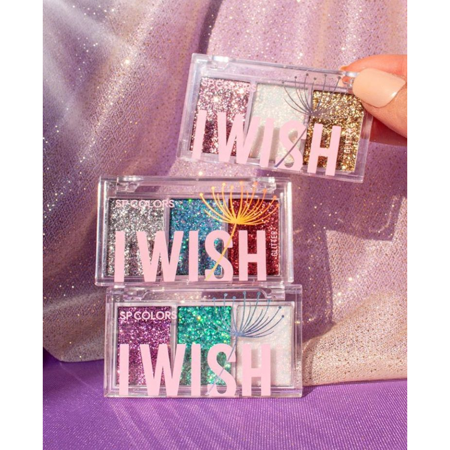 Kit 3 Paletas de Glitter I Wish - Spcolors