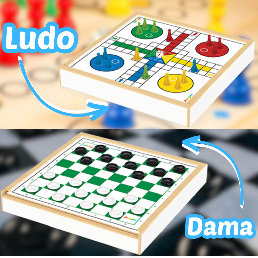 Jogo de tabuleiro double sided jogo ludo multiplayer orbital board party  jogo de madeira jogo de madeira