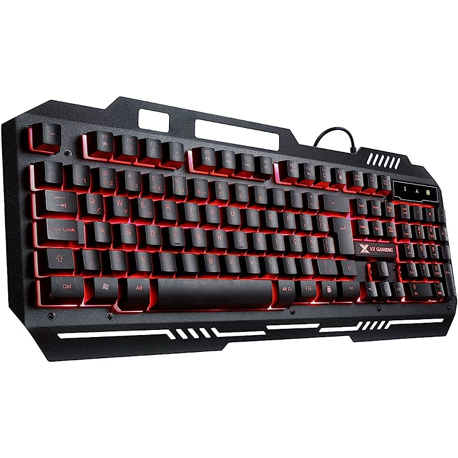 Teclado Sensação Mecânica Gamer Vinik Vx Shield, LED Vermelho, Multimídia, USB, ABNT2 - GT602