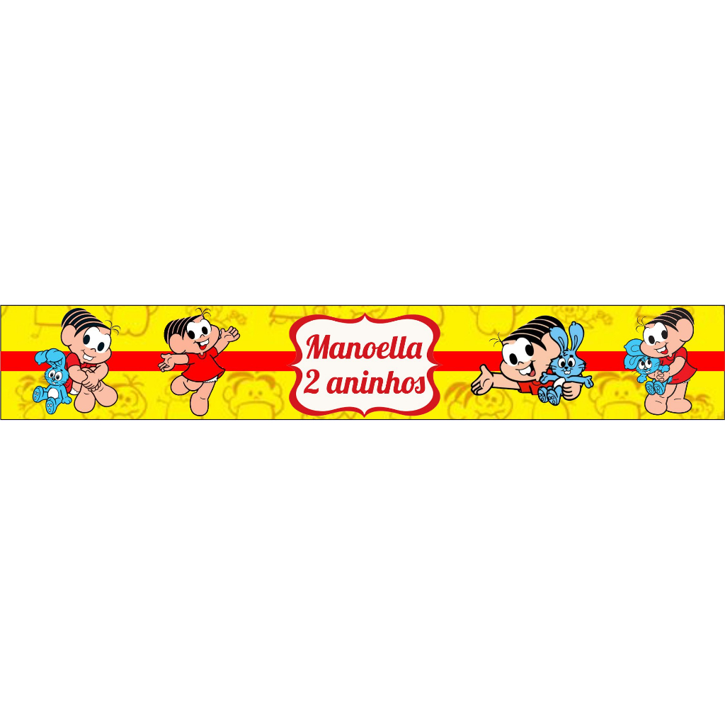 50 rotulos personalizado garrafinhas de refrigerante (caçulinha) ou garrafas de água 18,5x3cm