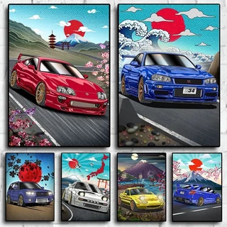 Quadro Carros Japoneses JDM Linda Decoração 20x30