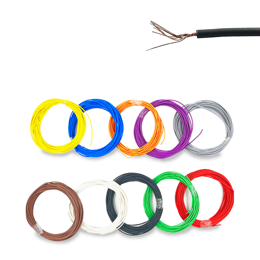 Fio Cabo Flexivel Colorido 0,75mm Puro Cobre varias cores e tamanhos 20Awg