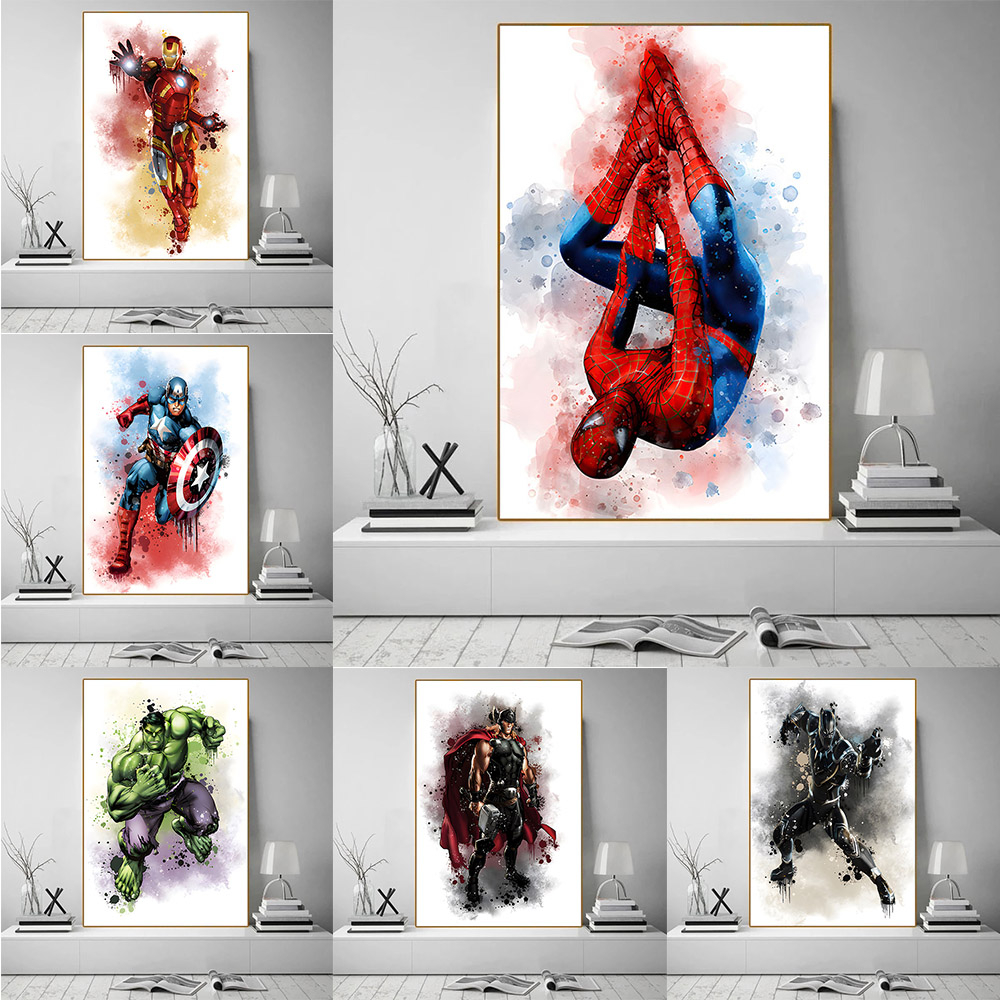 Novo Filme Marvel Avengers Endgame Cartaz De Papel Kraft Super Hero Retro  Poster And Prints Café Quarto Adesivos De Parede Pintura Da Arte