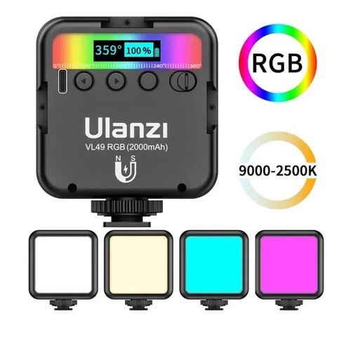 ulanzi VL49 RGB Pocket LED Video Photography Fill Light 2500K-9000K Dimmable CRI95+