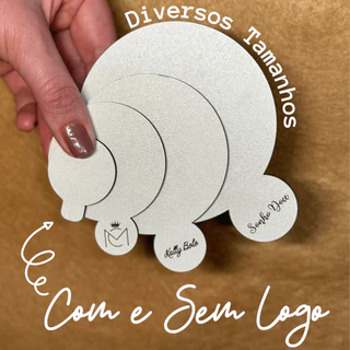 Base Laminada Para Doces e Bolos Com 50 Mdf 3mm Mini Cake Board, Diversos Tamanhos, Com e Sem logo