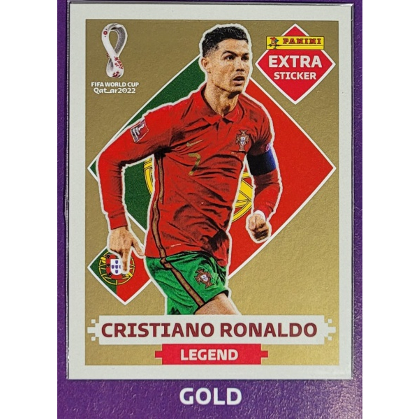 Figurinha Legend Gold Extra Cristiano Ronaldo Copa 2022
