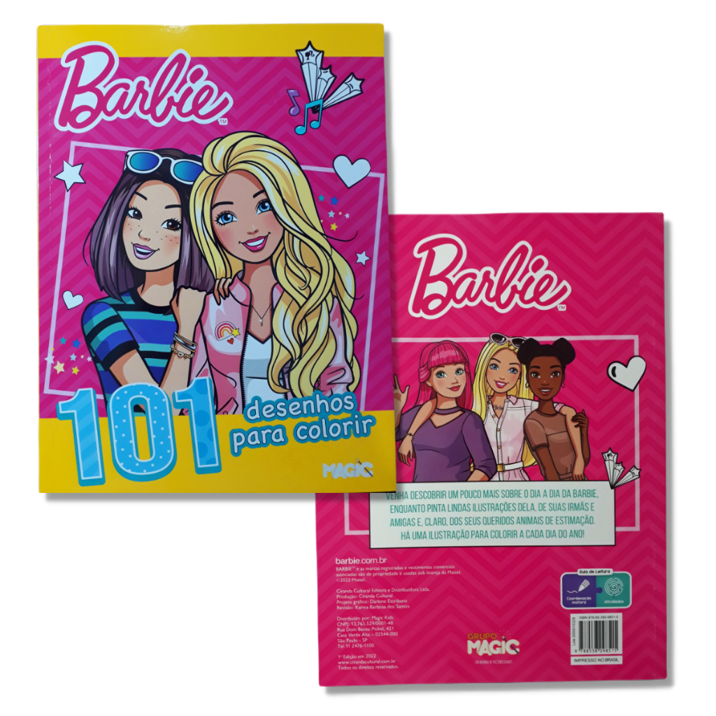 Livro 101 Desenhos Para Colorir - Barbie