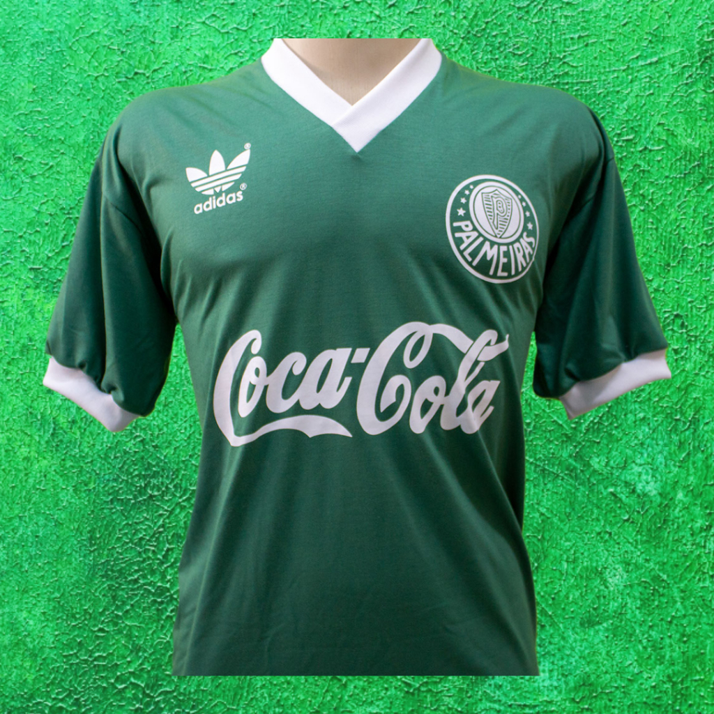 Camisa Palmeiras Anos 80/90 Coca Verde Retro