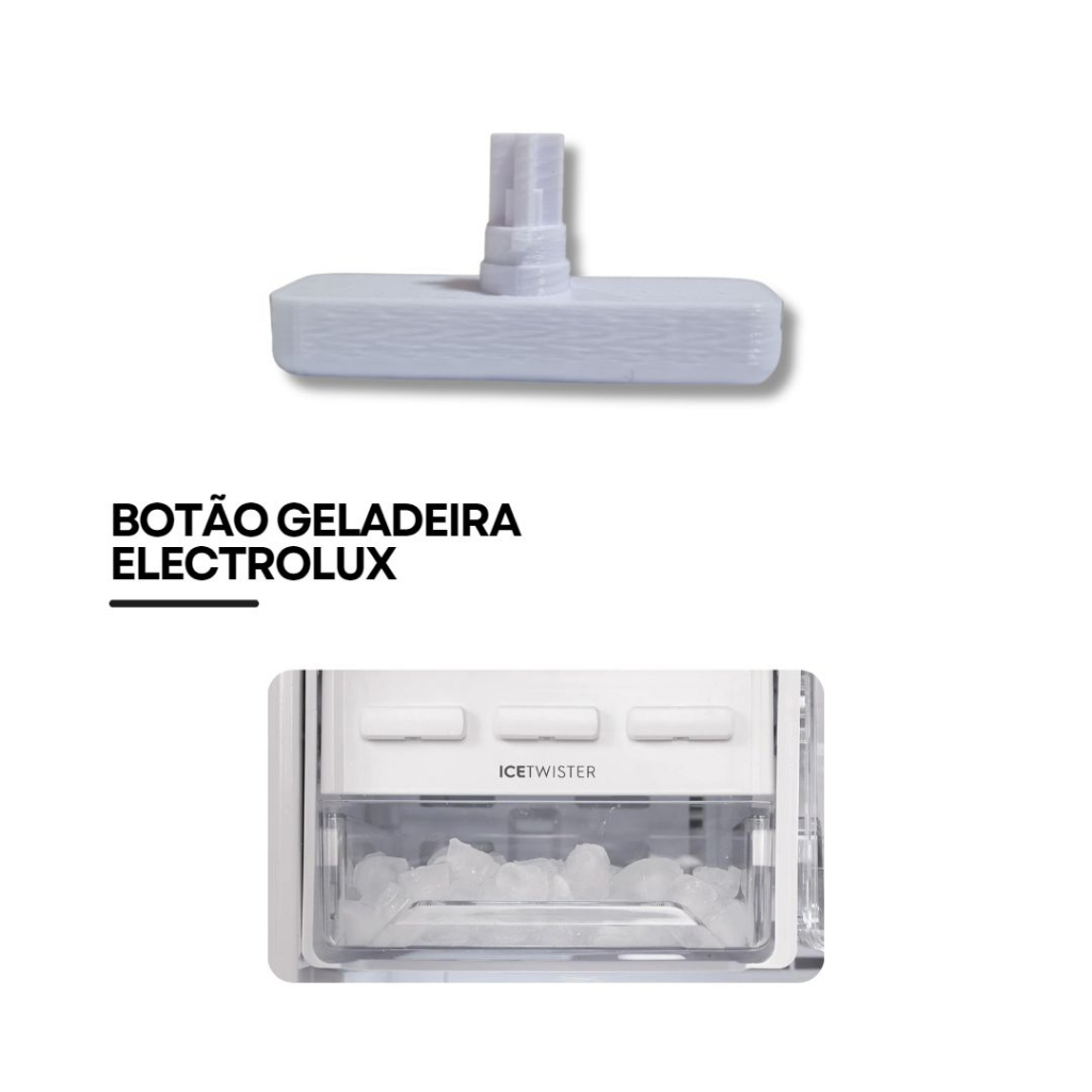 Botão da forma de gelo Electrolux DM84x | Db84x | Db83