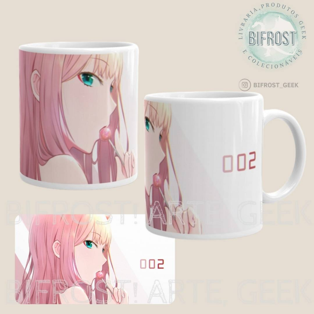 Caneca Anime Darling in the Franxx Zero Two Geek 325ml- Cerâmica Lindo ...