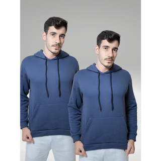 Blusa Moletom Canguru com Capuz Unissex Masculino Feminino Liso Sem Estampa