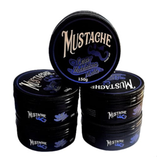 Kit Pomada Cera Modeladora Mustache Matte com 5 Pomadas, Cera para Cabelo, Fixação Extra Forte, Efeito Seco, Barbeiro, Barbearia, Salão
