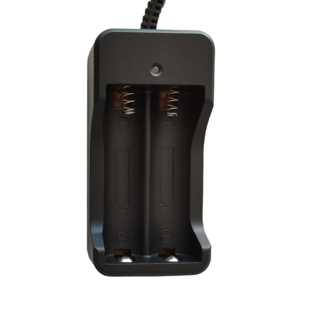 Carregador Bateria 18650 Duplo Bivolt Lanterna Tática