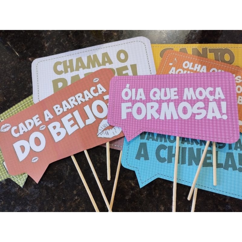 Plaquinha Festa Junina Julhina placa para Festas