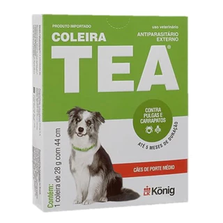 Coleira TEA 327 Média 44cm - Contra Pulgas e Carrapatos P/ Cães